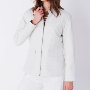 Women’s White Zip-Front Jacket